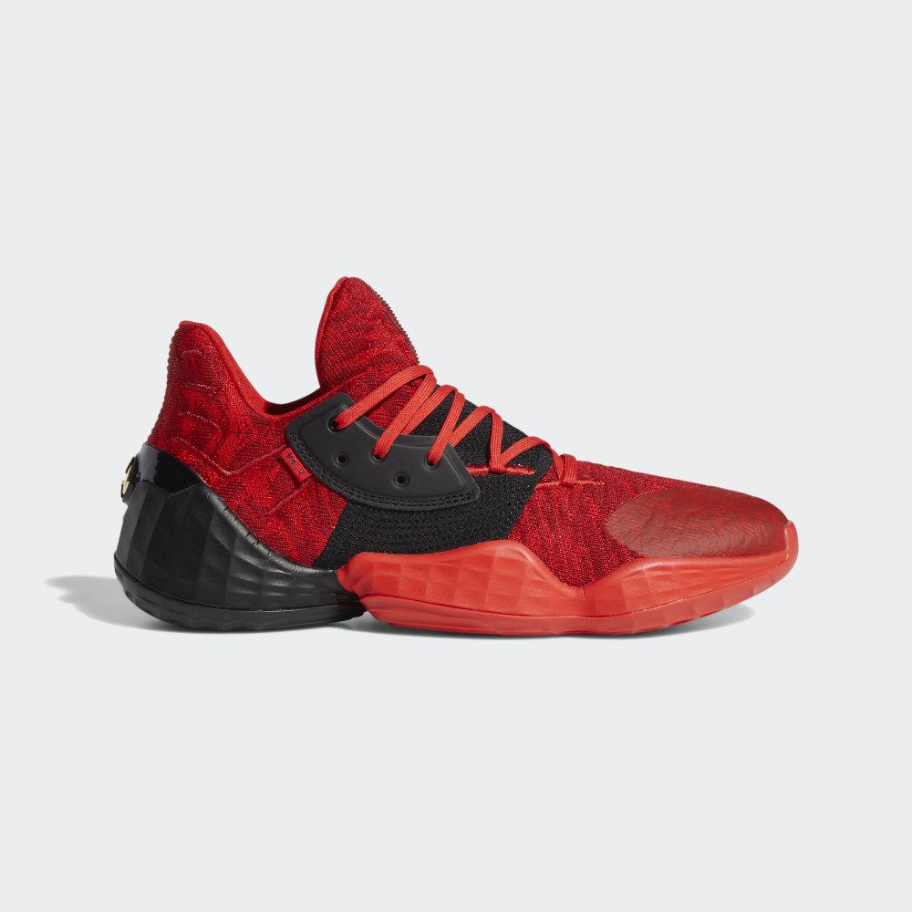 Adidas Men's Harden Vol. 4 Basketball Shoes Red/Black/Red Ireland EF0999